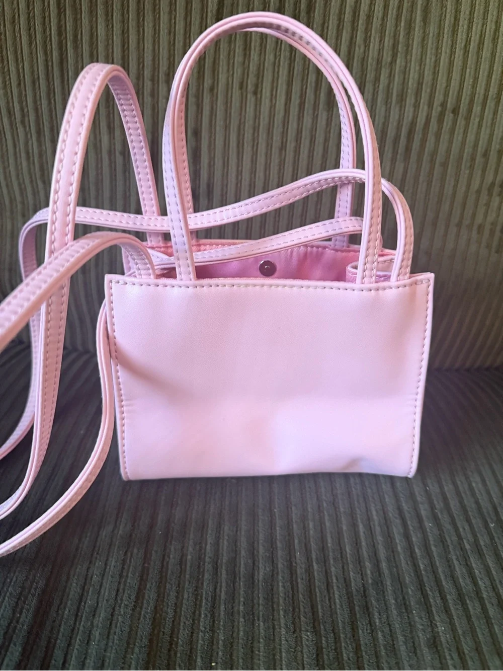 Telfar Pink Mini Shopping Bag Crossbody